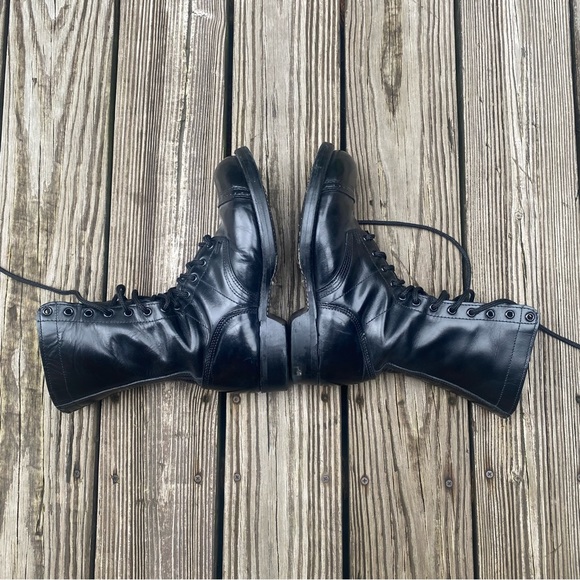 Corcoran 1500 Paratrooper Jump Boots Men’s 7.5 E Black Goth Metal Made In U.S.A. - Picture 3 of 7